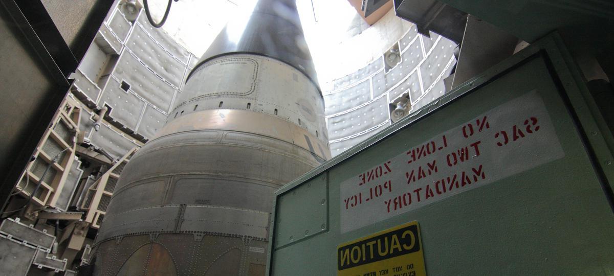 Decommissioned Titan II missile is shown in an Arizona silo.