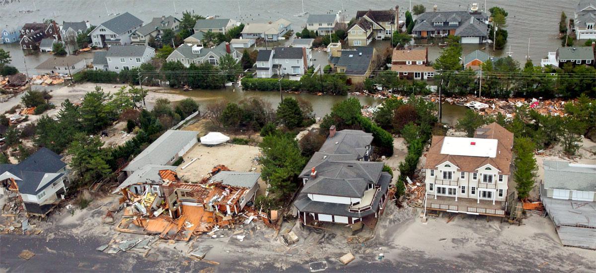 飓风桑迪对新泽西州曼托洛金的破坏